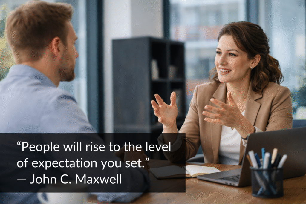 Effective leaders separate the role from the person in performance review conversations